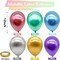 Metallic Chrome Latex Balloons, 100 Pack 12 inch Assorted Balloons Colorful Party Balloons for Birthday Baby Shower Wedding Decorations